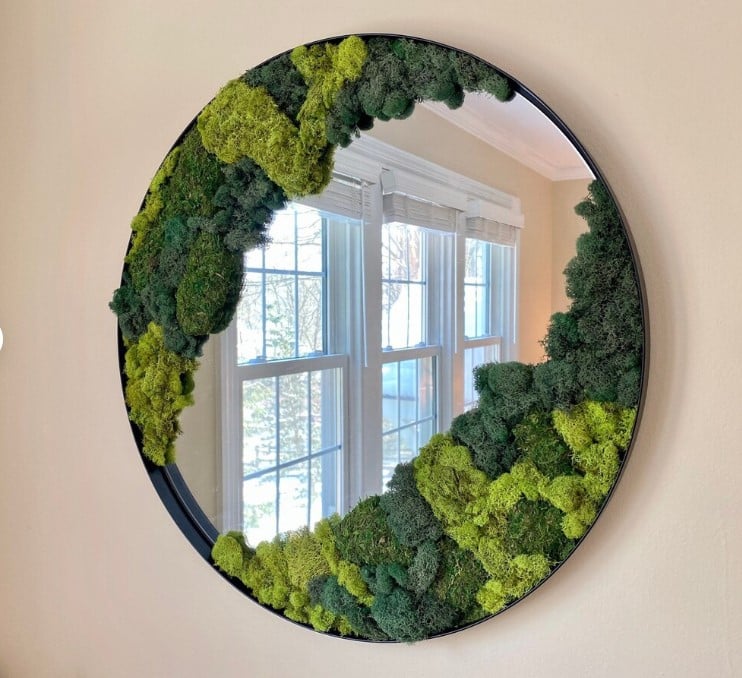 Moswand spiegel inspiratie